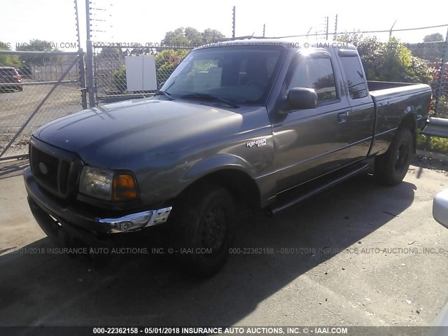 1FTZR45E54PB56864 - 2004 FORD RANGER SUPER CAB GRAY photo 2