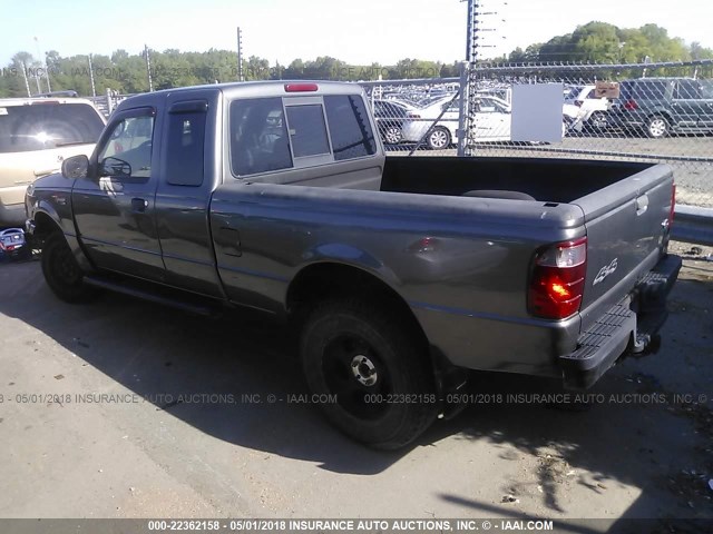 1FTZR45E54PB56864 - 2004 FORD RANGER SUPER CAB GRAY photo 3