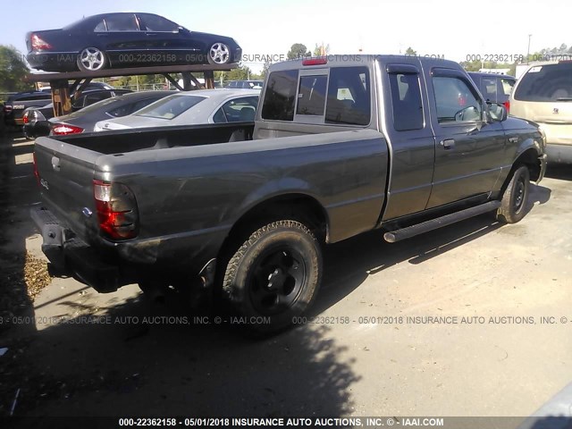 1FTZR45E54PB56864 - 2004 FORD RANGER SUPER CAB GRAY photo 4