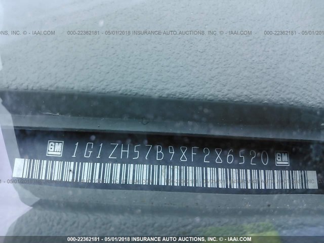 1G1ZH57B98F286520 - 2008 CHEVROLET MALIBU 1LT 黑色 照片 9