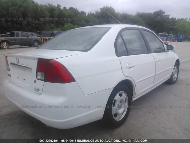 JHMES96653S016735 - 2003 HONDA CIVIC HYBRID WHITE photo 4