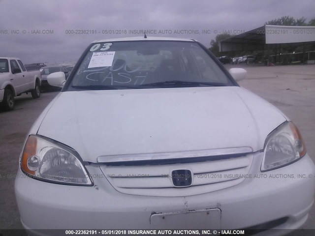 JHMES96653S016735 - 2003 HONDA CIVIC HYBRID WHITE photo 6