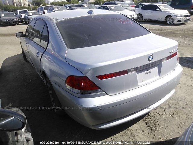 WBAGN63514DS52748 - 2004 BMW 745 LI SILVER photo 3