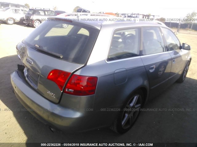 WAUDF78EX6A008955 - 2006 AUDI A4 2.0T QUATTRO GRAY photo 4