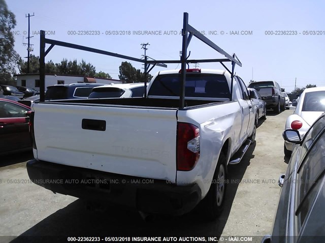 5TFTY5F16EX008413 - 2014 TOYOTA TUNDRA DOUBLE CAB SR/SR5 WHITE photo 4