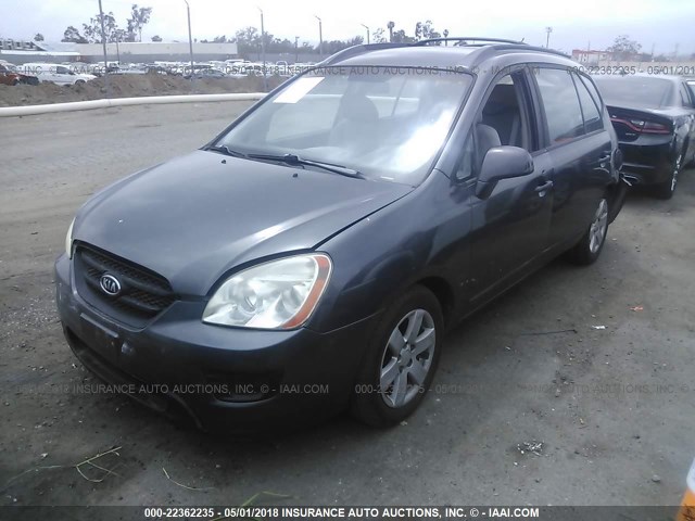 KNAFG525777072355 - 2007 KIA RONDO LX/EX GRAY photo 2