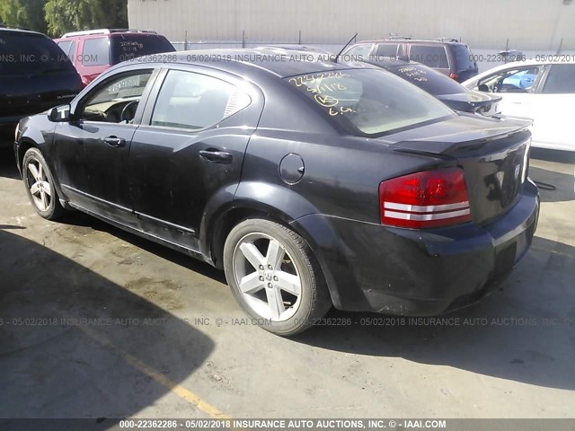 1B3LC56R78N687470 - 2008 DODGE AVENGER SXT BLACK photo 3