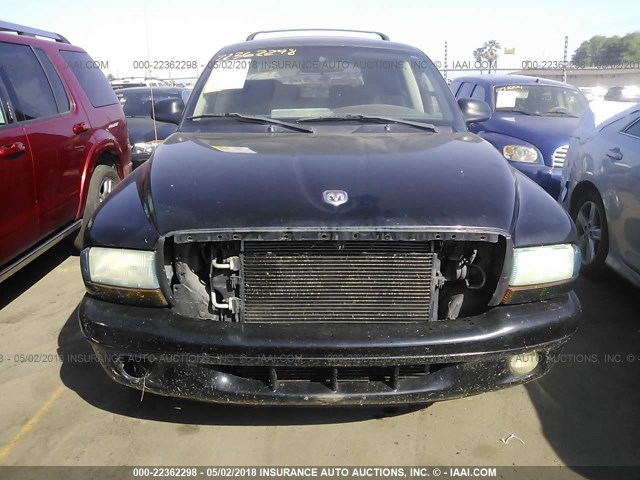 1B4HR48N52F112645 - 2002 DODGE DURANGO SLT BLACK photo 6