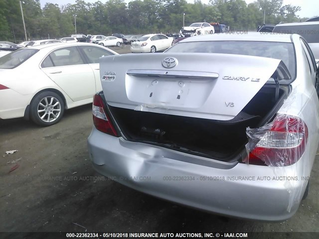 4T1BF32K52U528115 - 2002 TOYOTA CAMRY LE/XLE/SE ვერცხლისფერი ფოტო 6