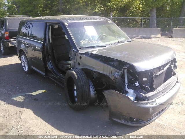 2FMHK6D82HBA00622 - 2017 FORD FLEX LIMITED GRAY photo 1