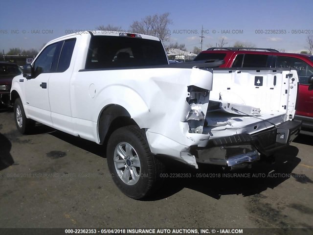 1FTEX1EPXGKG04814 - 2016 FORD F150 SUPER CAB WHITE photo 3