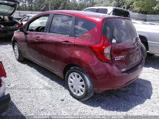 3N1CE2CP2GL389341 - 2016 NISSAN VERSA NOTE S/S PLUS/SV/SL/SR MAROON photo 3