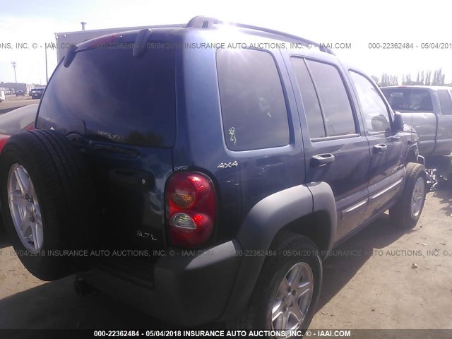 1J4GL48KX2W149030 - 2002 JEEP LIBERTY SPORT Mavi foto 4