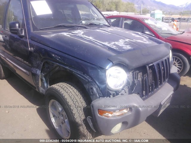 1J4GL48KX2W149030 - 2002 JEEP LIBERTY SPORT Mavi foto 6