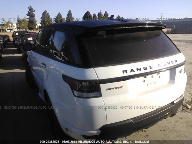 SALWS2VF1GA573693 - 2016 LAND ROVER RANGE ROVER SPORT HST WHITE photo 3