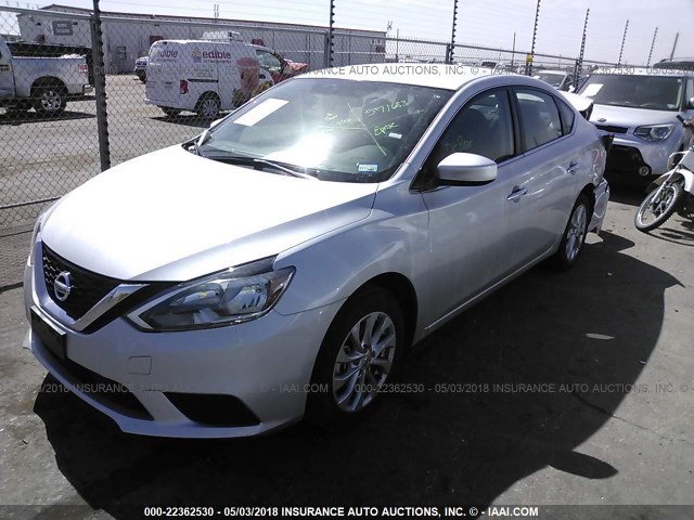 3N1AB7AP8JY250048 - 2018 NISSAN SENTRA S/SV/SR/SL SILVER photo 2