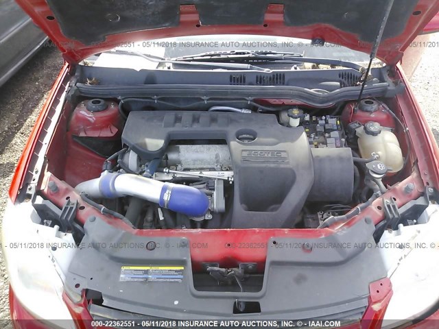 1G1AM18B767623161 - 2006 CHEVROLET COBALT SS RED photo 10