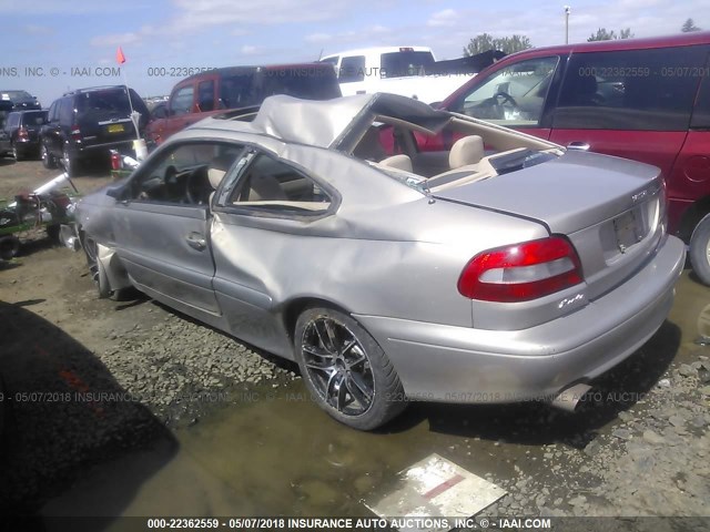 YV1NK53D72J031717 - 2002 VOLVO C70 SILVER photo 3