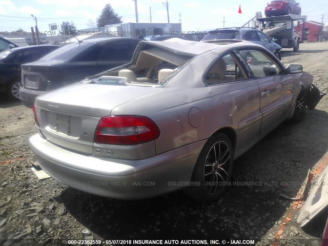 YV1NK53D72J031717 - 2002 VOLVO C70 SILVER photo 4