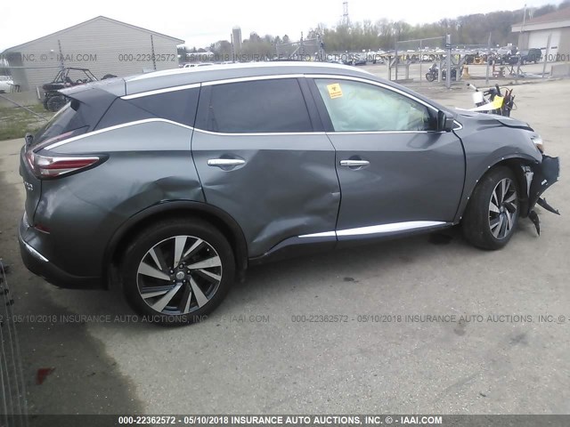 5N1AZ2MH2GN103970 - 2016 NISSAN MURANO S/SL/SV/PLATINUM GRAY photo 4