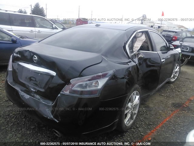 1N4AA5AP8EC431594 - 2014 NISSAN MAXIMA S/SV BLACK photo 4