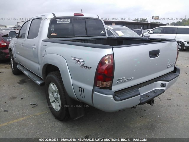 3TMJU62N36M016509 - 2006 TOYOTA TACOMA DOUBLE CAB PRERUNNER SILVER photo 3