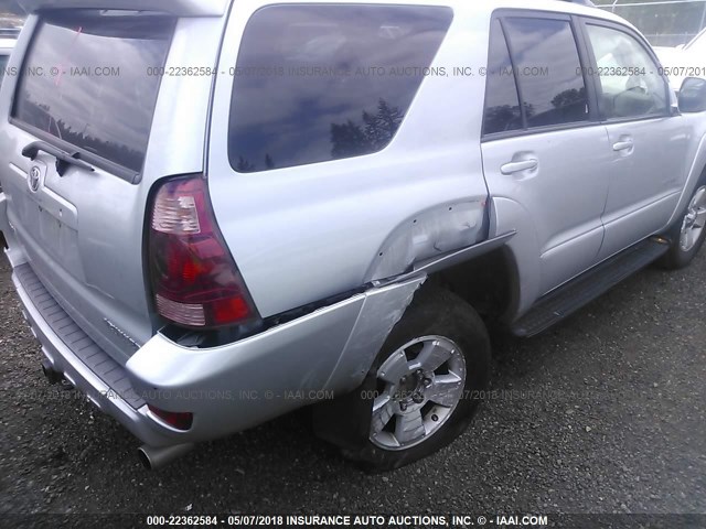 JTEBU17R358039242 - 2005 TOYOTA 4RUNNER LIMITED SILVER photo 6