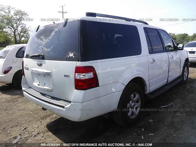 1FMFK15529EB07111 - 2009 FORD EXPEDITION EL XLT WHITE photo 4