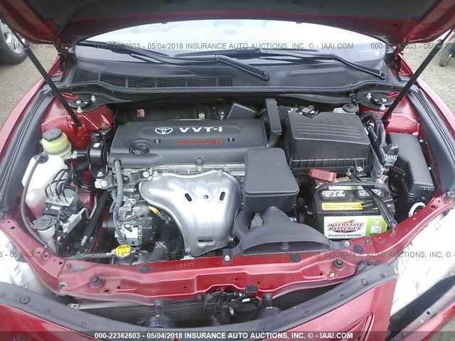 4T1BE46K47U132476 - 2007 TOYOTA CAMRY NEW GENERATION CE/LE/XLE/SE RED photo 10