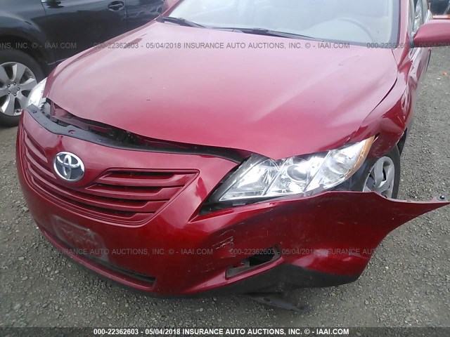 4T1BE46K47U132476 - 2007 TOYOTA CAMRY NEW GENERATION CE/LE/XLE/SE RED photo 6