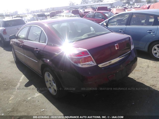 1G8ZS57N97F302257 - 2007 SATURN AURA XE RED photo 3