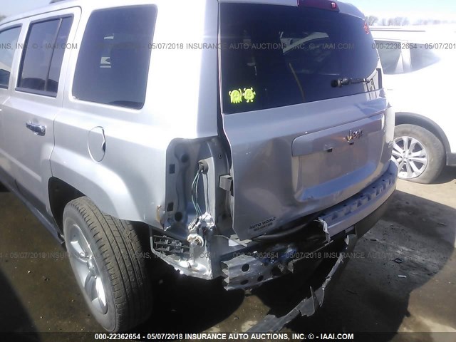 1C4NJPFAXDD109155 - 2013 JEEP PATRIOT LATITUDE SILVER photo 6