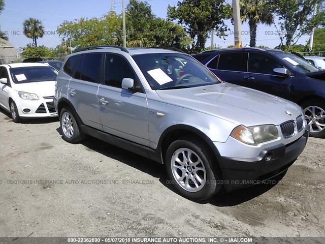 WBXPA73444WB28107 - 2004 BMW X3 2.5I SILVER photo 1