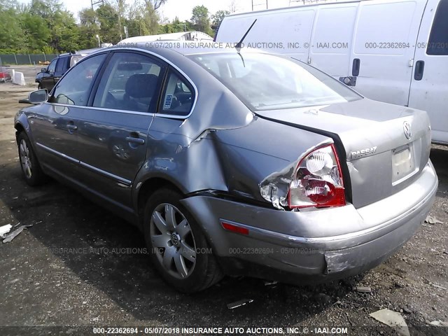 WVWRH63B72P349232 - 2002 VOLKSWAGEN PASSAT GLX 灰色 照片 3
