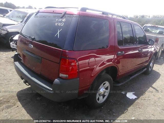 1FMZU62K93UC54702 - 2003 FORD EXPLORER XLS/XLS SPORT RED photo 4