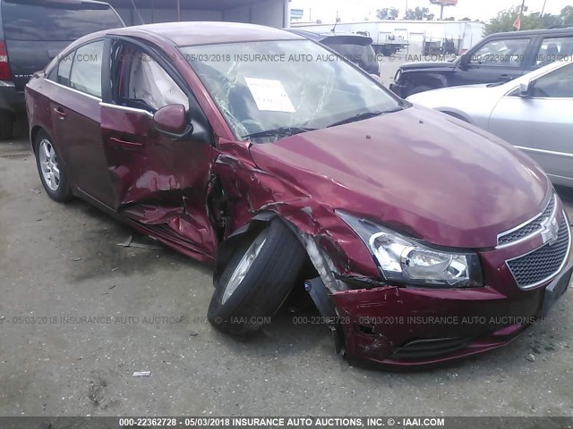 1G1PC5SB3E7395655 - 2014 CHEVROLET CRUZE LT RED photo 1