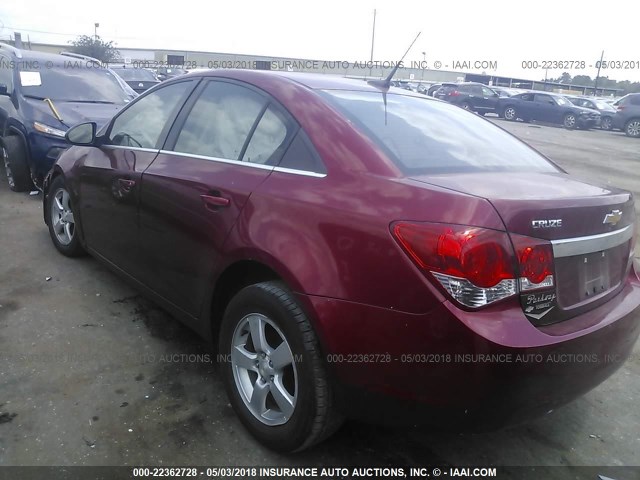 1G1PC5SB3E7395655 - 2014 CHEVROLET CRUZE LT RED photo 3