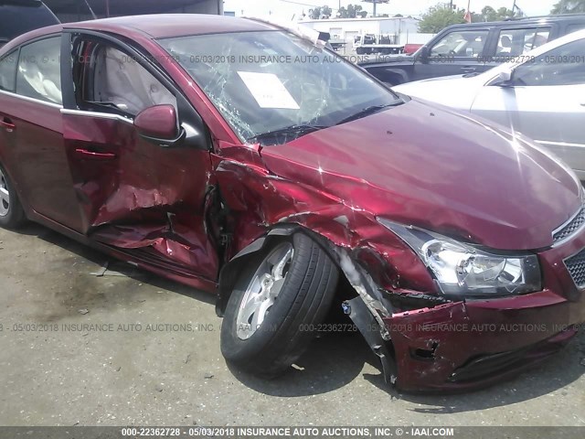 1G1PC5SB3E7395655 - 2014 CHEVROLET CRUZE LT RED photo 6