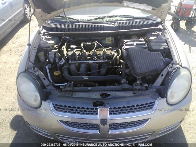 1B3ES26C93D177674 - 2003 DODGE NEON SE GOLD photo 10