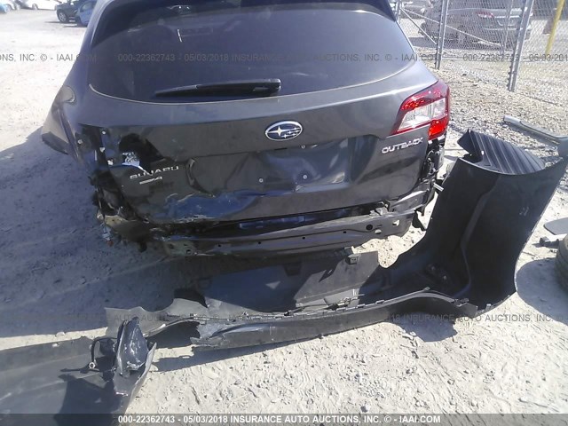 4S4BSANC3J3243423 - 2018 SUBARU OUTBACK 2.5I LIMITED GRAY photo 6