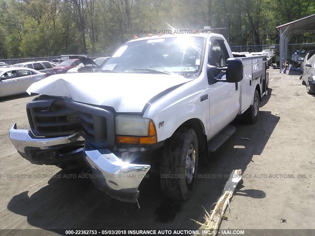 1FDSF34L2YEE37070 - 2000 FORD F350 SRW SUPER DUTY WHITE photo 2