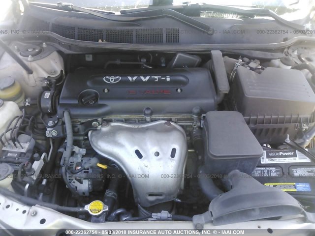 4T1BE46K77U563569 - 2007 TOYOTA CAMRY NEW GENERAT CE/LE/XLE/SE GOLD photo 10
