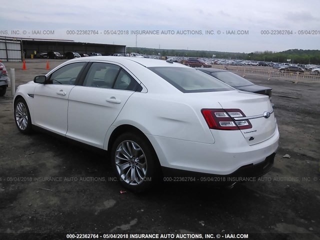 1FAHP2F83FG125636 - 2015 FORD TAURUS LIMITED WHITE photo 3