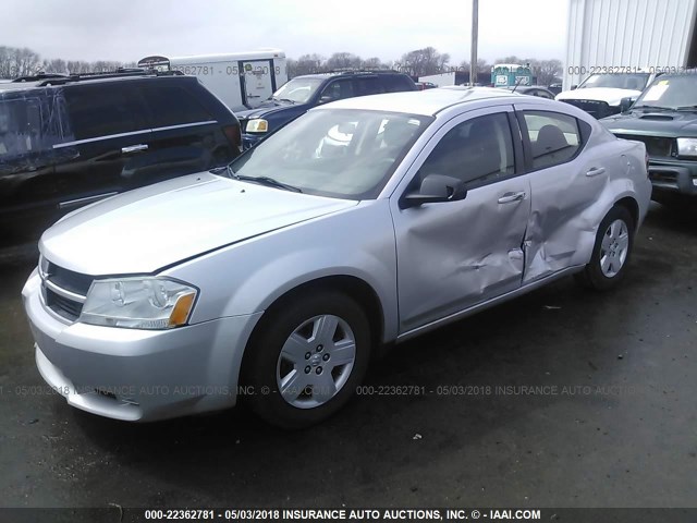 1B3CC4FB2AN107674 - 2010 DODGE AVENGER SXT SILVER photo 2