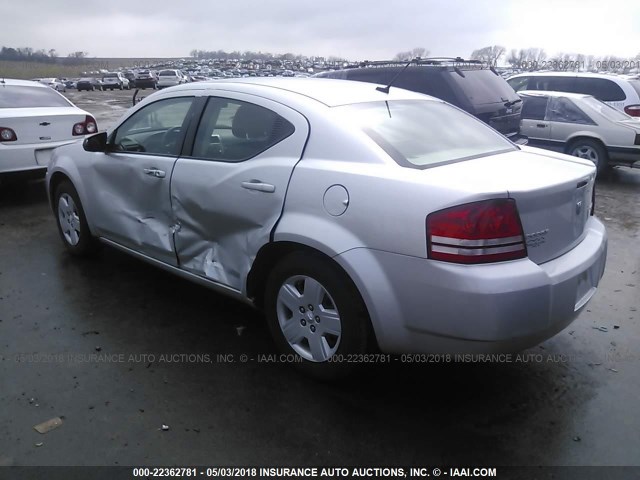 1B3CC4FB2AN107674 - 2010 DODGE AVENGER SXT SILVER photo 3