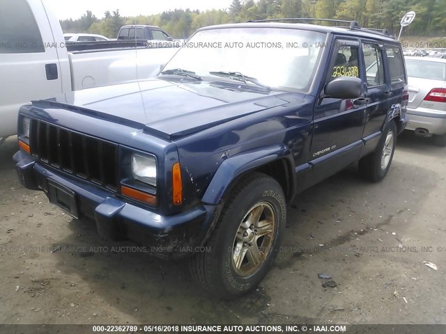 1J4FF58S71L631818 - 2001 JEEP CHEROKEE CLASSIC/LIMITED BLUE photo 2