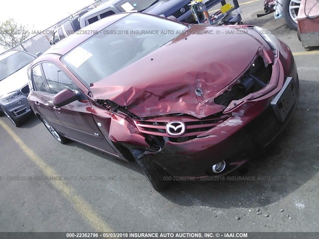 JM1BK344461539645 - 2006 MAZDA 3 HATCHBACK RED photo 1