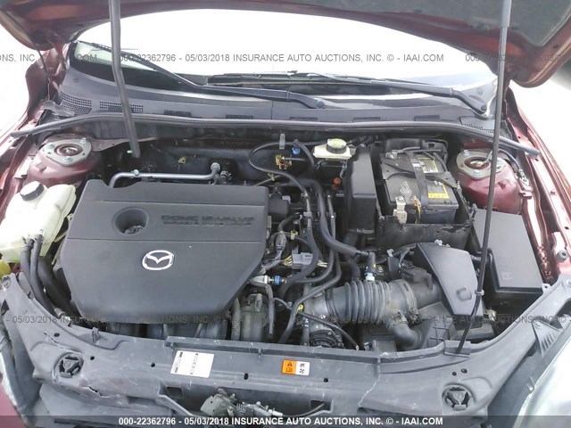 JM1BK344461539645 - 2006 MAZDA 3 HATCHBACK RED photo 10