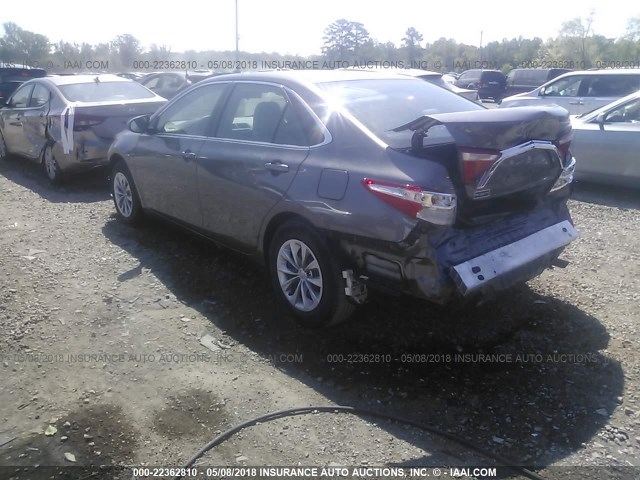4T1BF1FK0HU439382 - 2017 TOYOTA CAMRY LE/XLE/SE/XSE GRAY photo 3