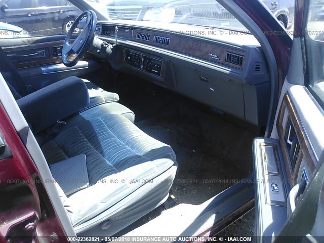 1G4HR54C9KH534043 - 1989 BUICK LESABRE LIMITED RED photo 5